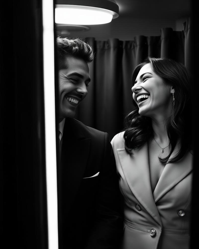 Black and white candid